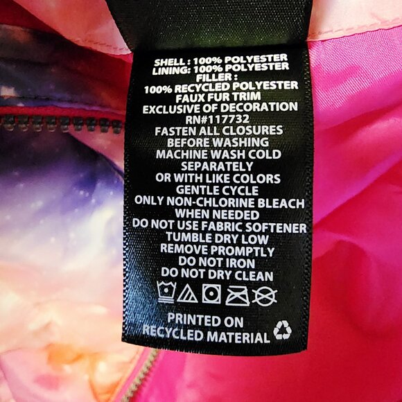 Girls Size 18 ZeroXposur Purple/Pink Removable Lining Zip Up Hooded Puffer Coat - Picture 10 of 12